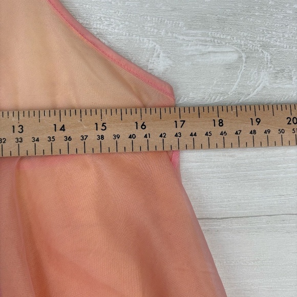 Betsey Johnson Double Layer Pink and Orange Chemise Size M - Picture 7 of 11